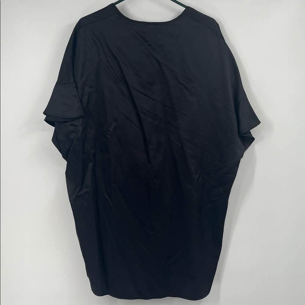 Victorias Secret Black Ruffle Robe One Size - Picture 6 of 8